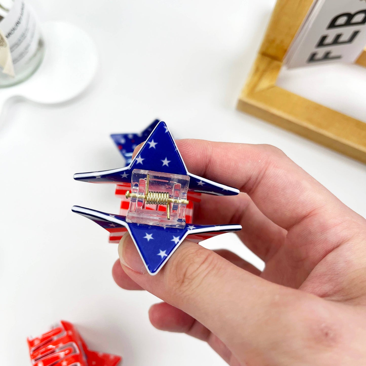 Independence Day American Patriotic Star Hair Clip