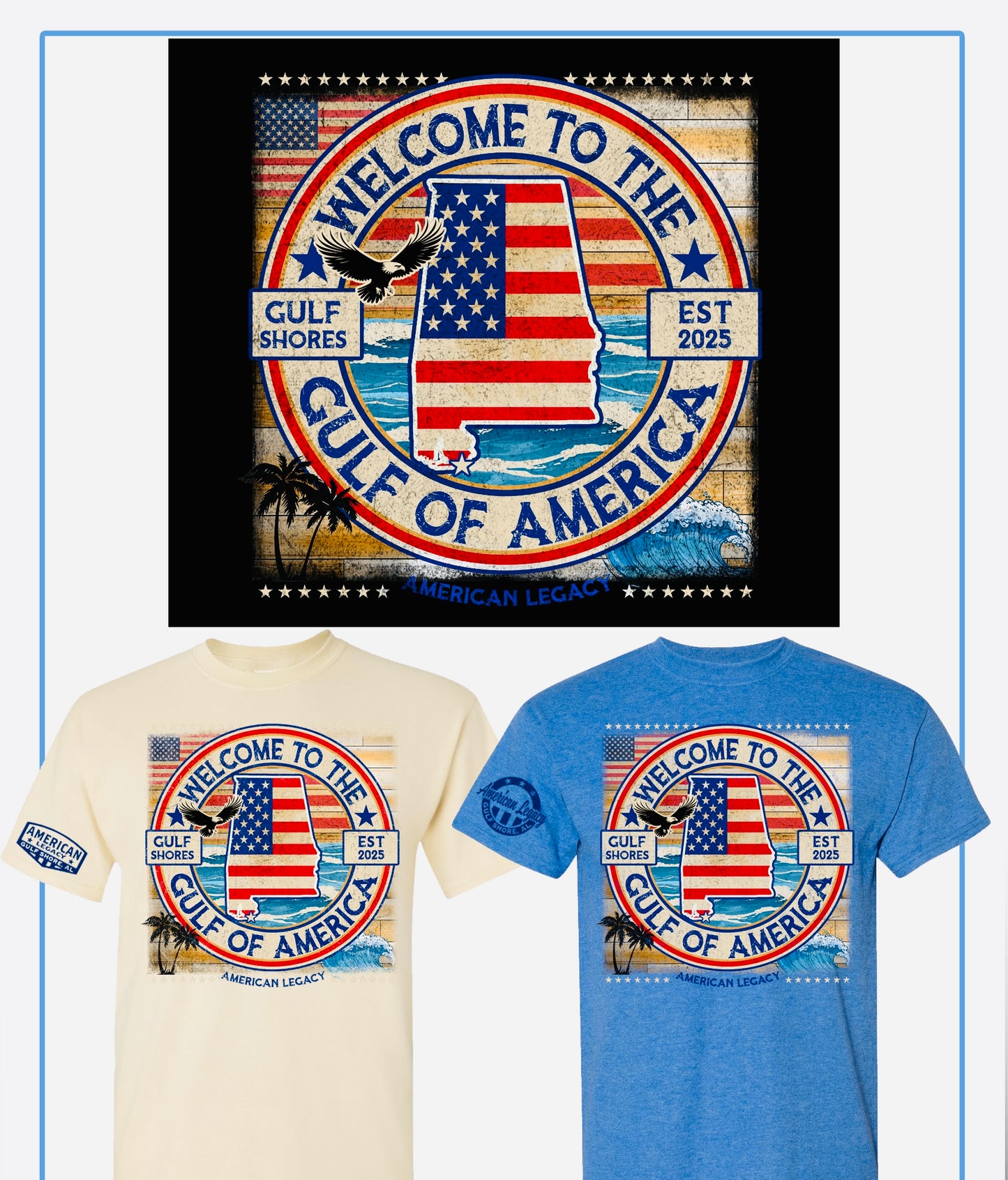 "Gulf of America" Short Sleeve Shirt – Bold Patriotism, Real Change