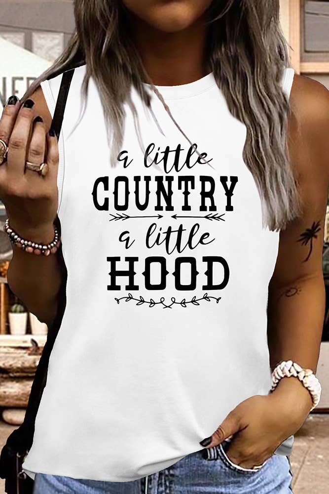A Little Country A Little Hood Print Tank Top