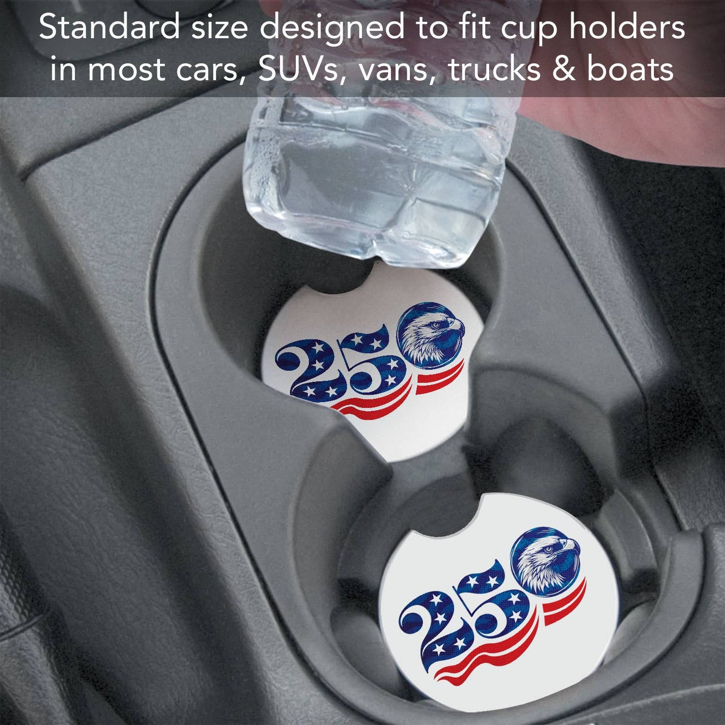 "Celebrate 250" Stone Car Coaster