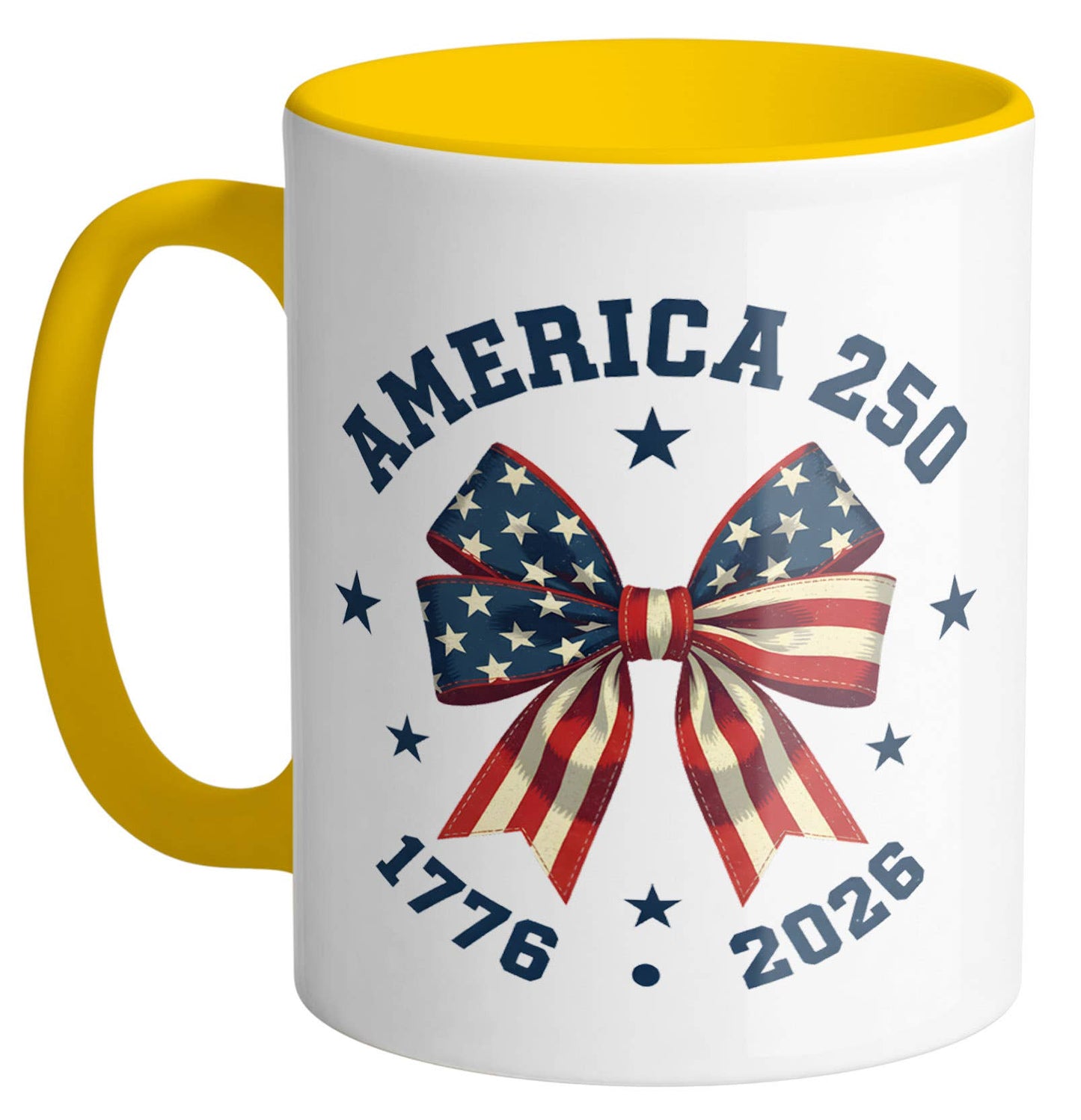 Patriotic Ribbon America 250 Ceramic Mug
