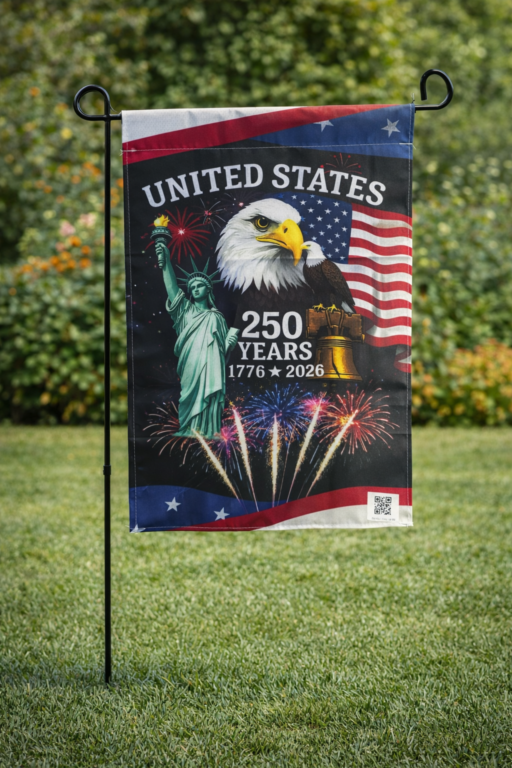United States 250 Years Patriotic Garden Flag – 1776–2026 Commemorative Outdoor Banner
