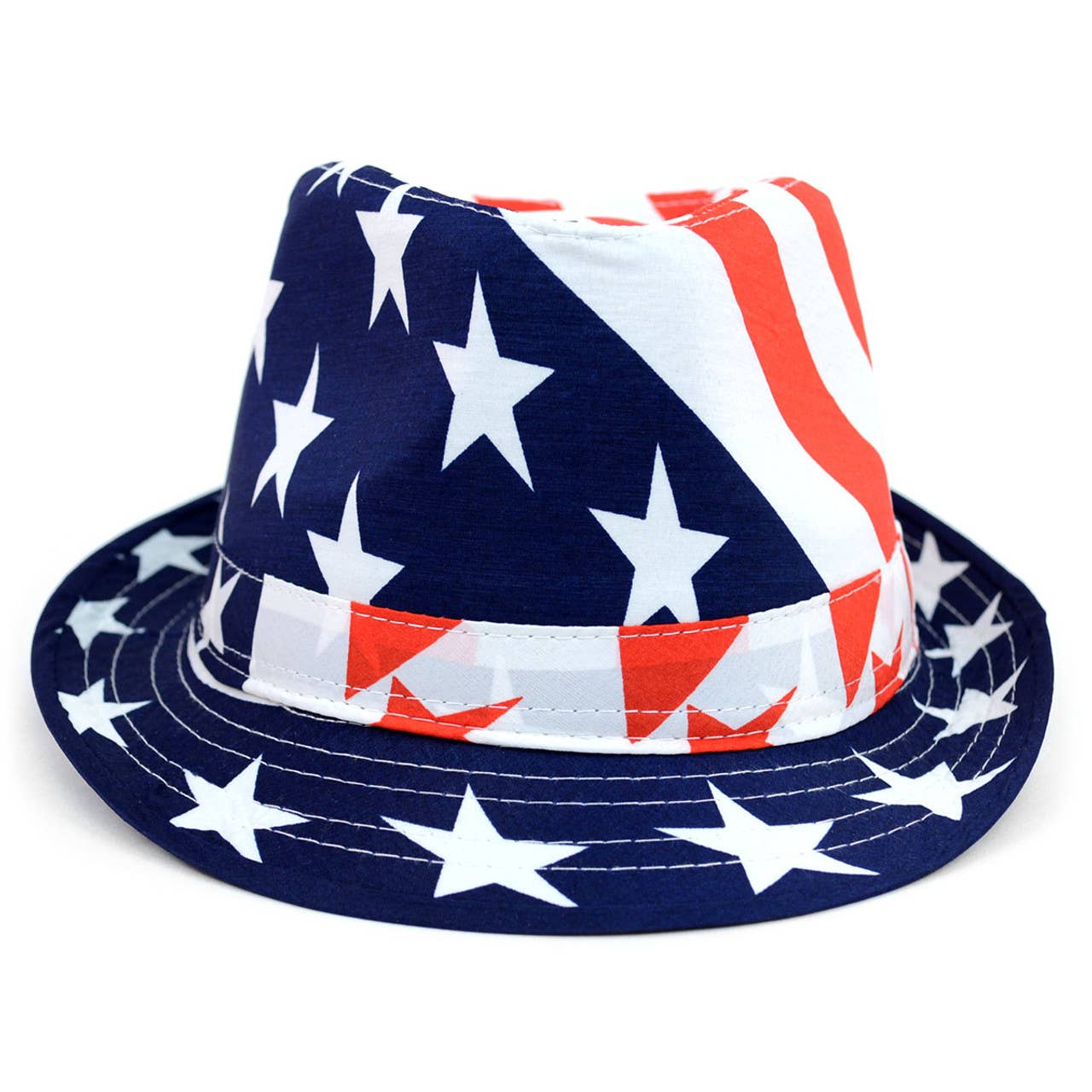 Unisex Stars & Stripes American Flag Fedora Hat