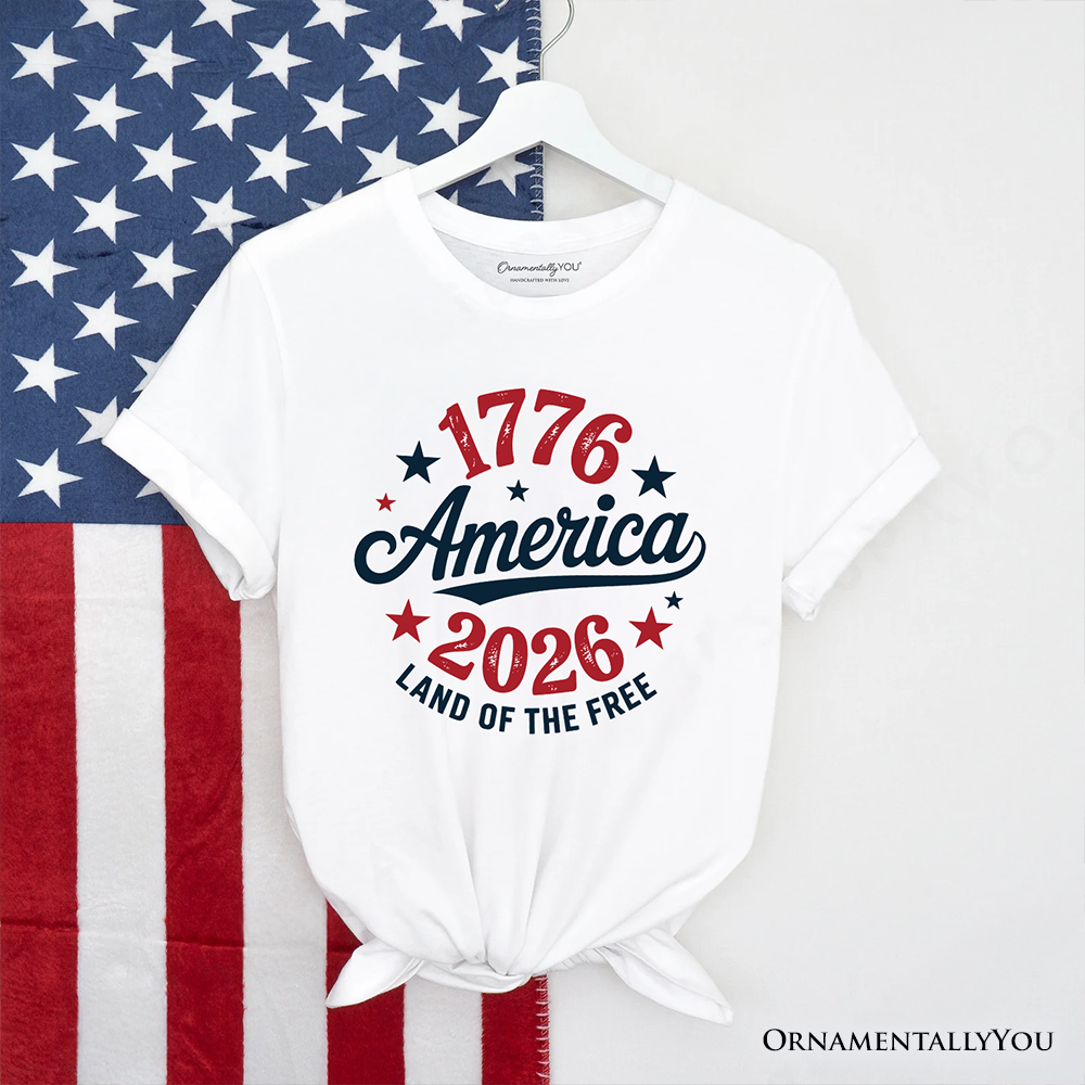 Patriotic America 1776-2026 Land of the Free T-Shirt