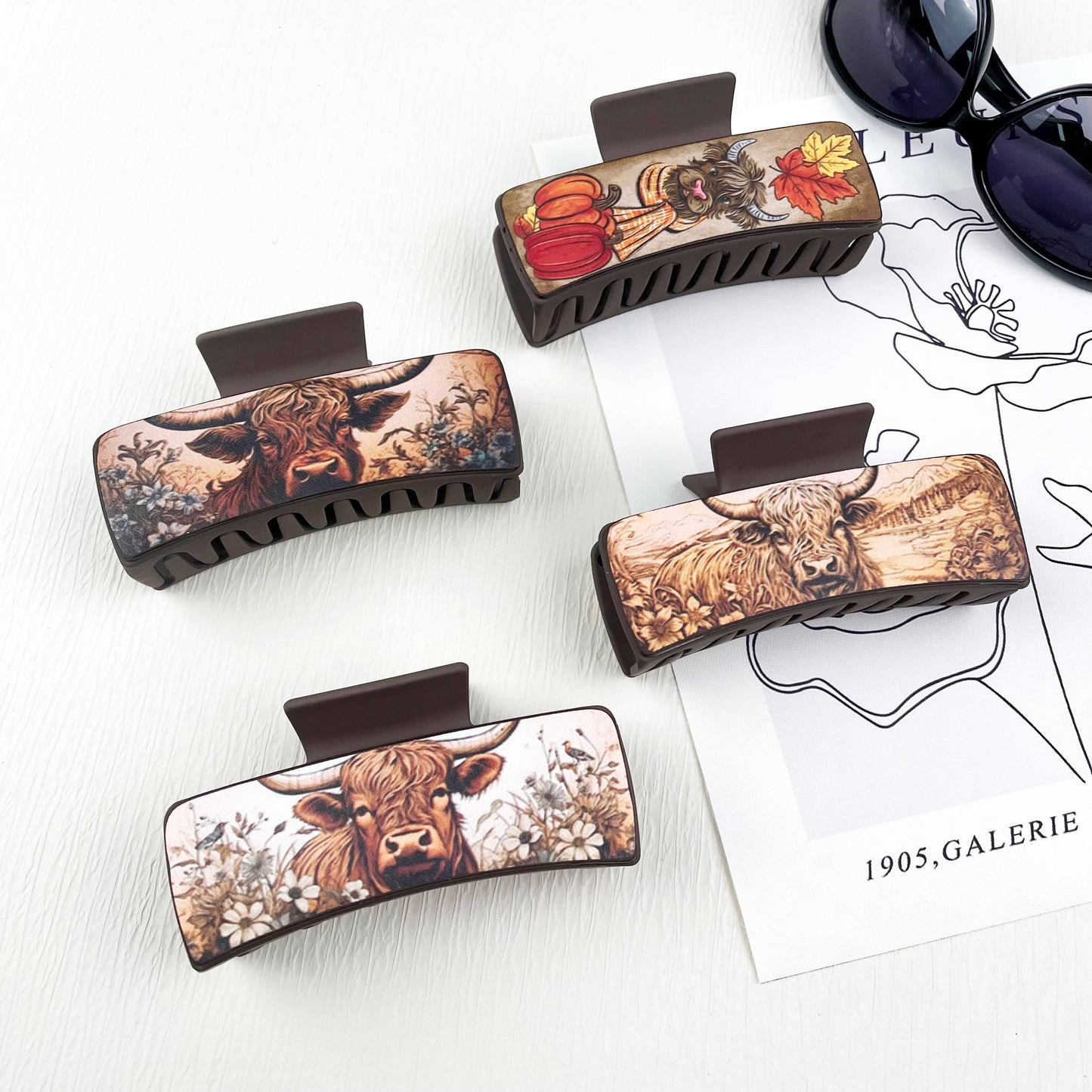 Western cowboy style Hair clips