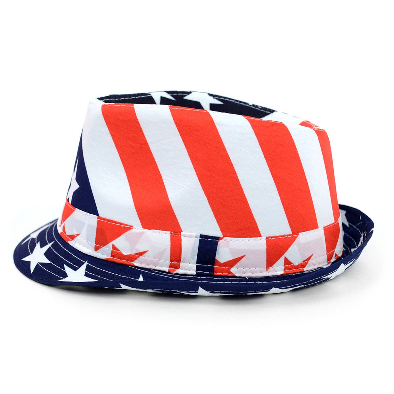 Unisex Stars & Stripes American Flag Fedora Hat