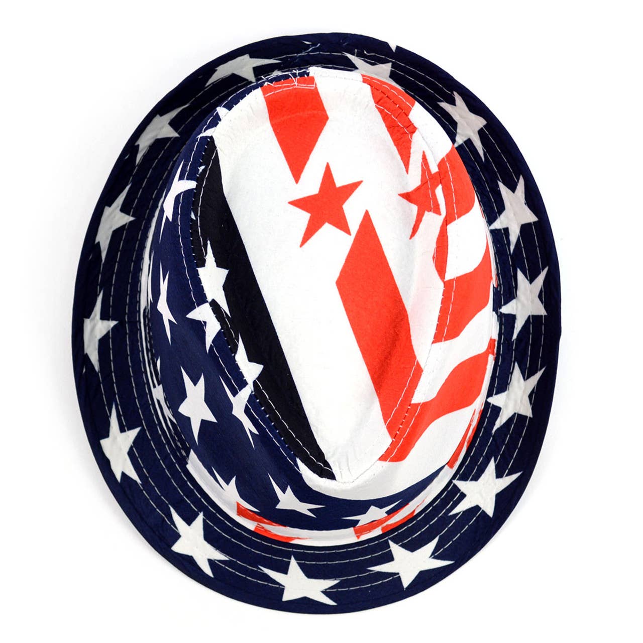 Unisex Stars & Stripes American Flag Fedora Hat