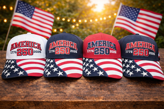 America 250 Patriotic Hat – 1776–2026 Anniversary Cap