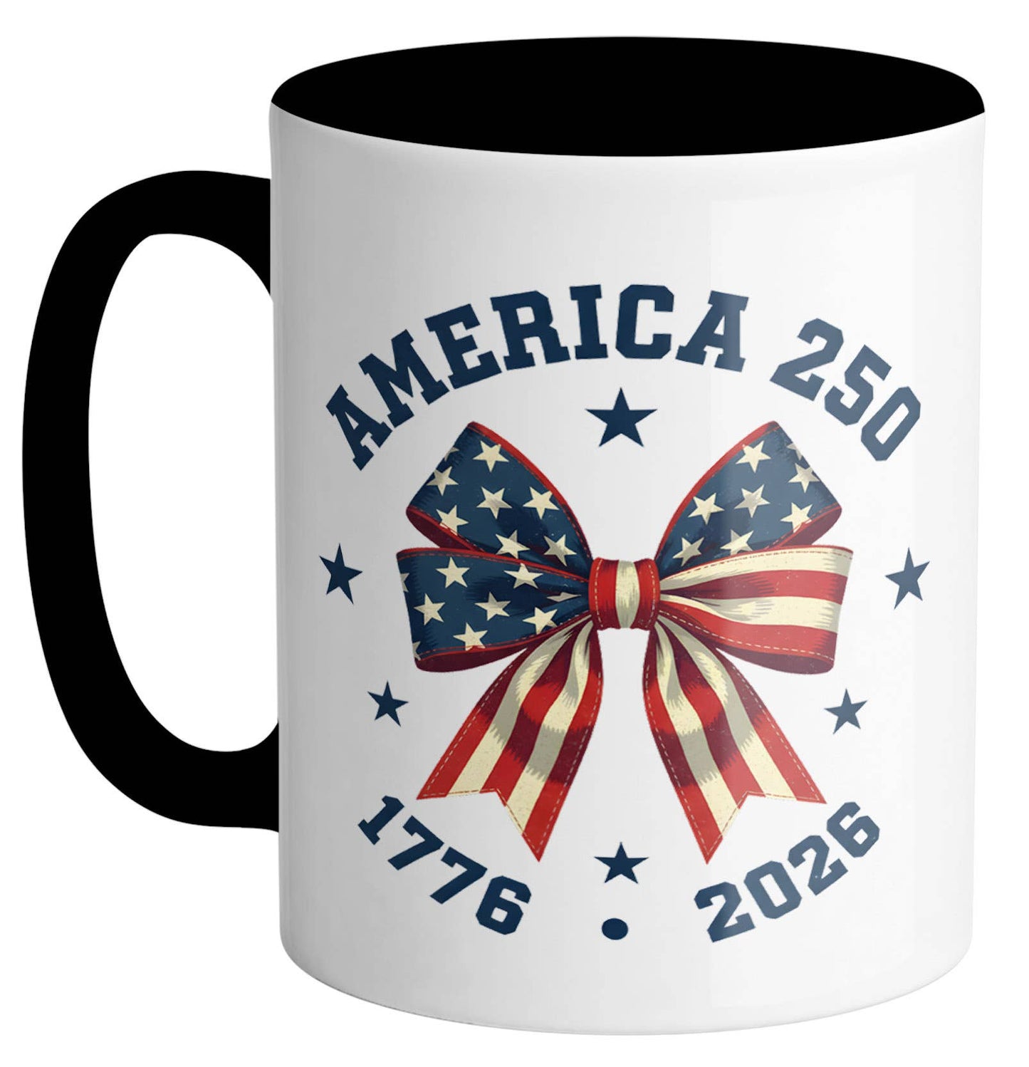 Patriotic Ribbon America 250 Ceramic Mug
