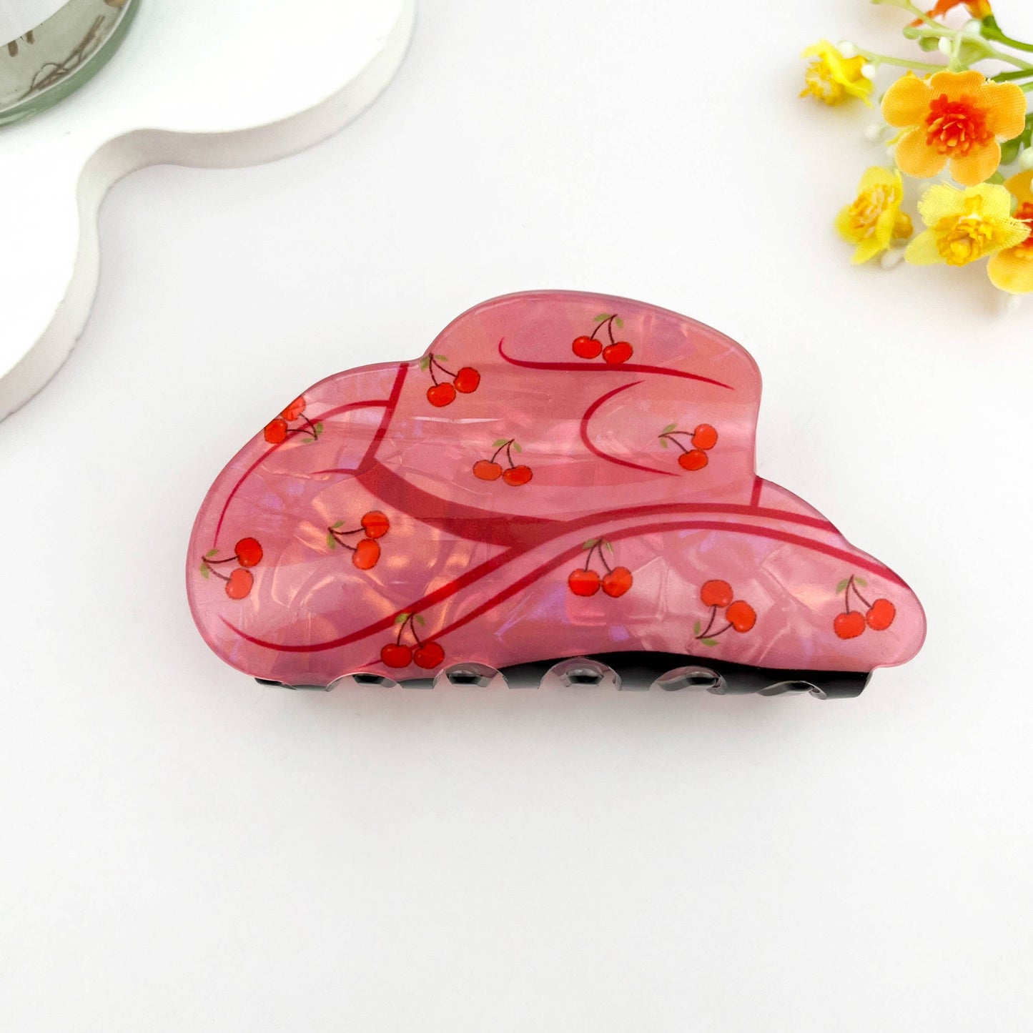 Juice Can Print Hair Claw Clip