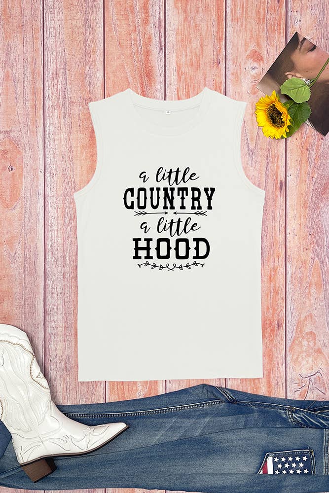 A Little Country A Little Hood Print Tank Top