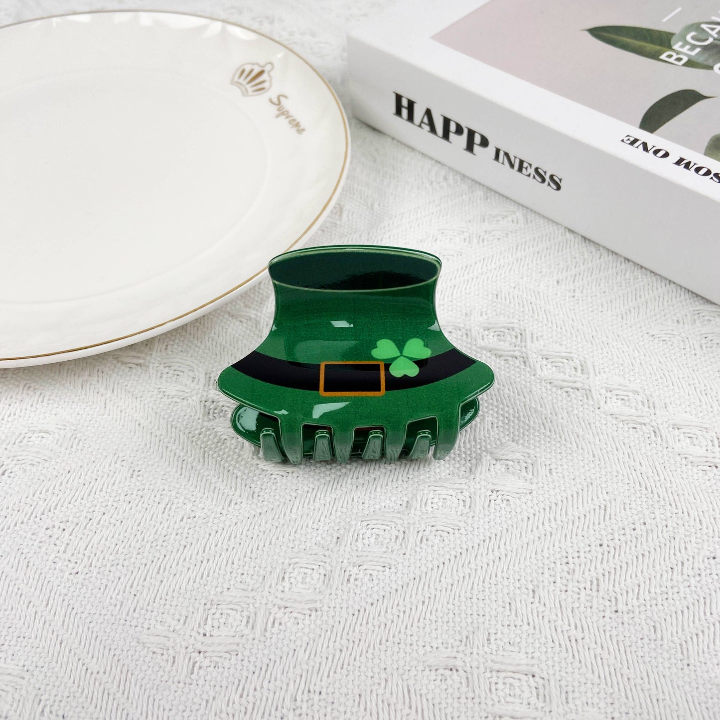 St. Patrick's Day Shamrock Hat Hair Clip