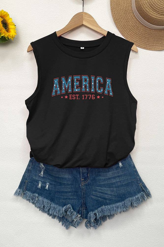 Summer 4th July America 1776 Tank Top