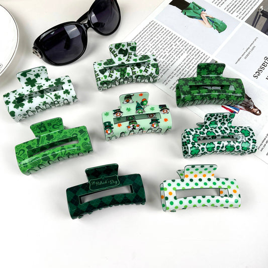 St. Patrick's Day shamrock hairpin