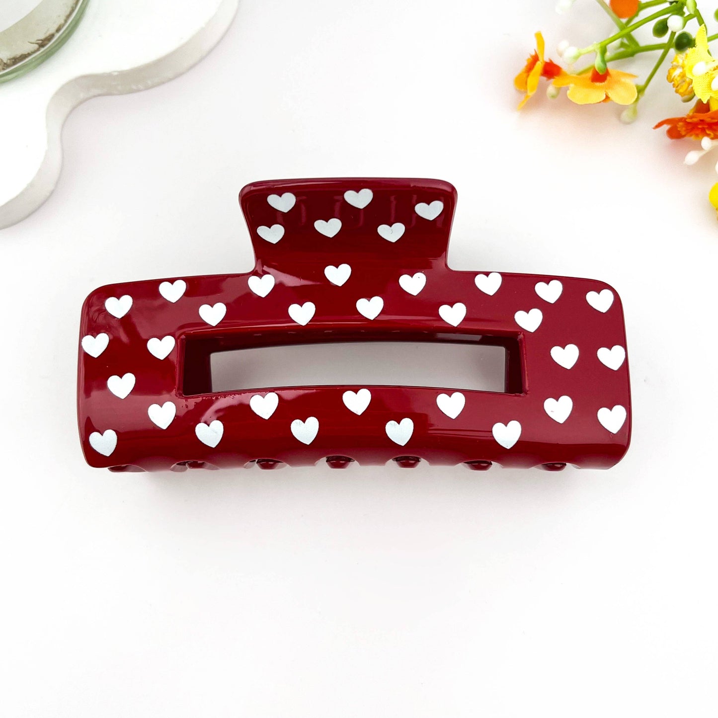 Over Size Valentine Heart Hair Claw Clip