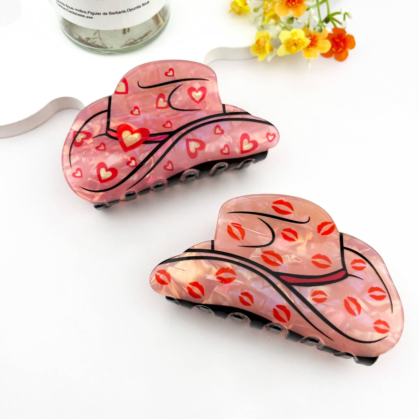 Juice Can Print Hair Claw Clip