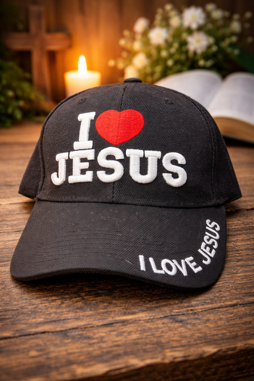 I Love Jesus Hat – Embroidered Christian Faith Cap (Unisex)