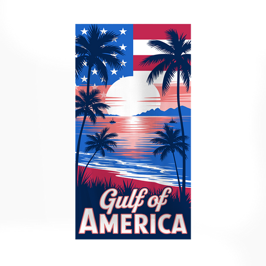 Gulf Of America - Red White Blue Beach Towel