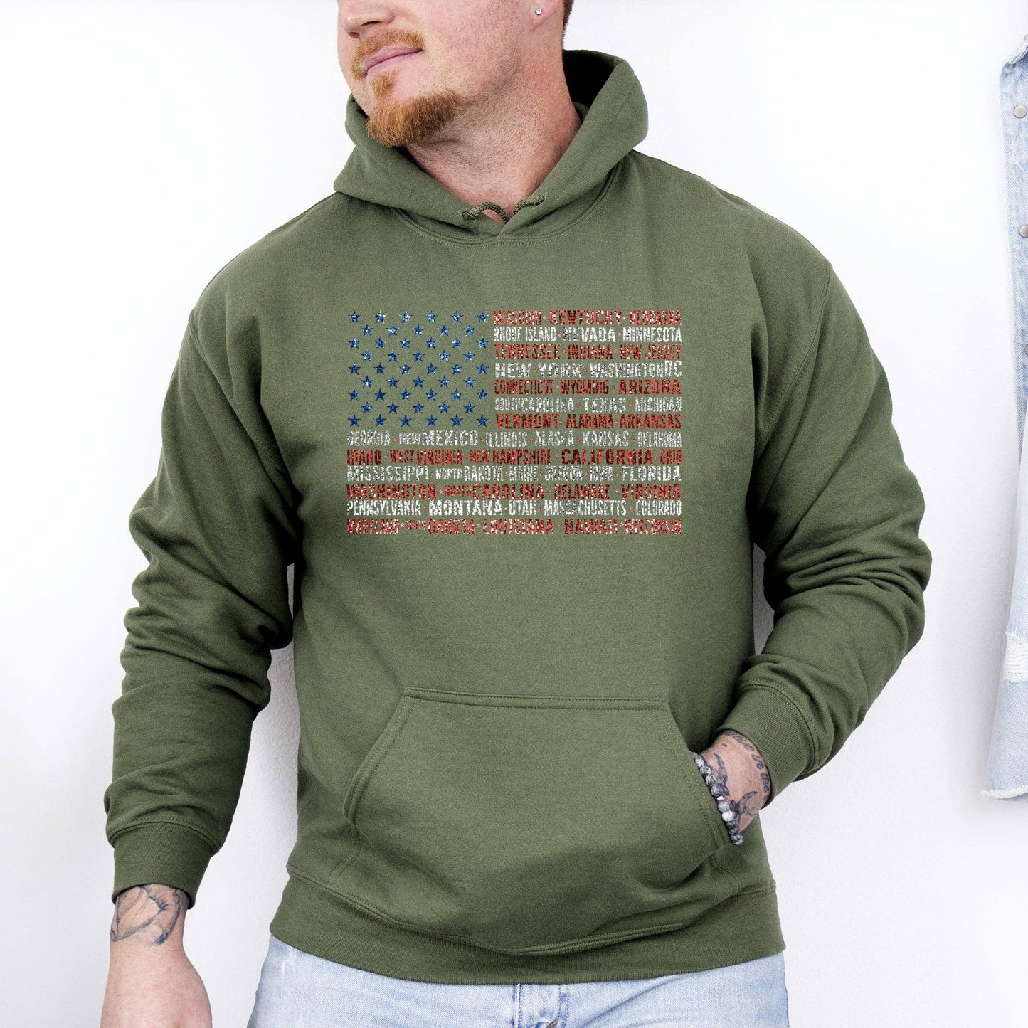 American Flag 4th of July Hoodie