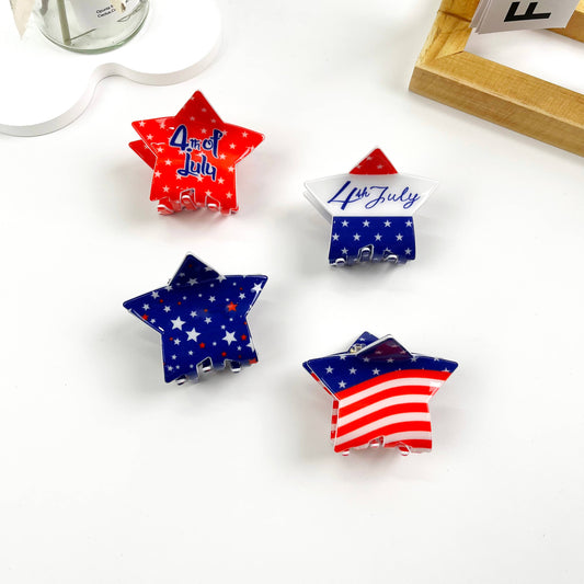 Independence Day American Patriotic Star Hair Clip