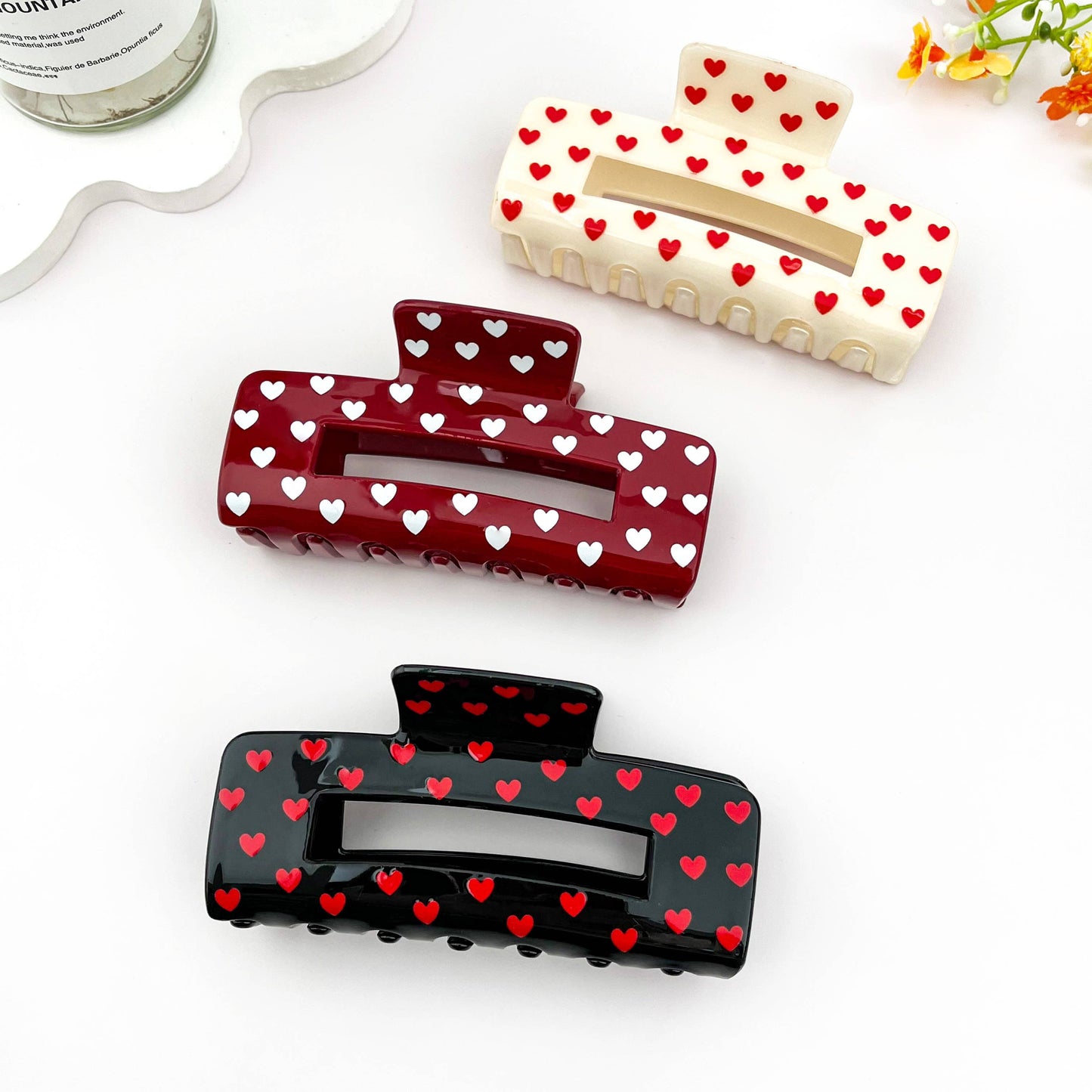 Over Size Valentine Heart Hair Claw Clip