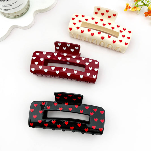 Over Size Valentine Heart Hair Claw Clip
