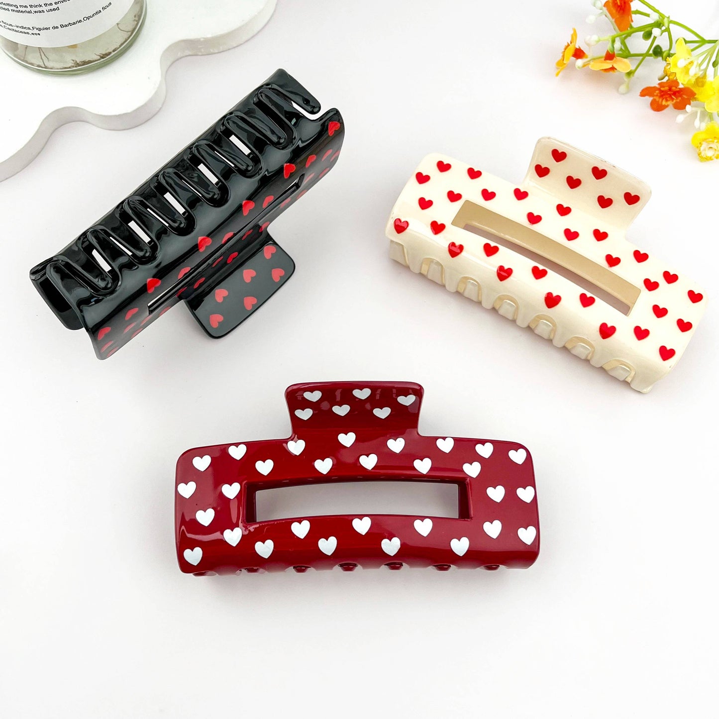 Over Size Valentine Heart Hair Claw Clip