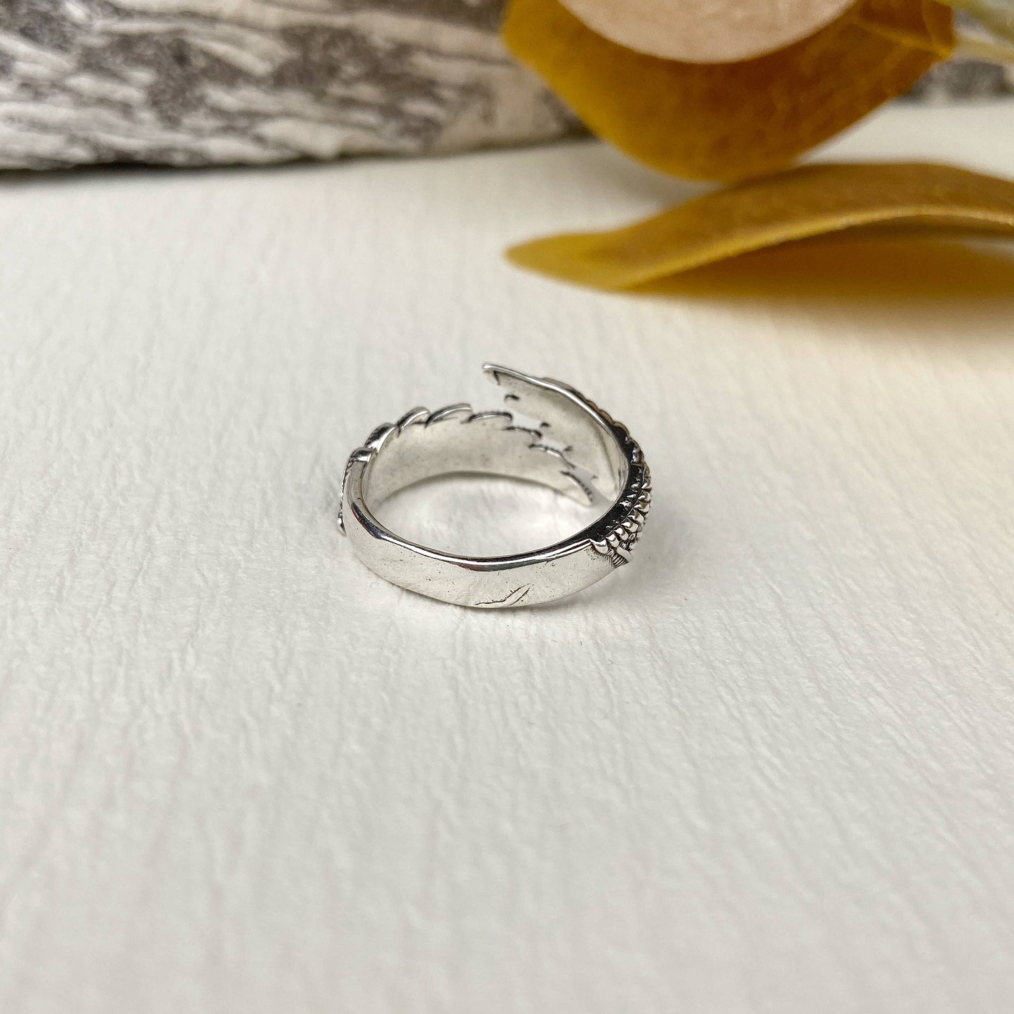 Silver Angel Wings Ring