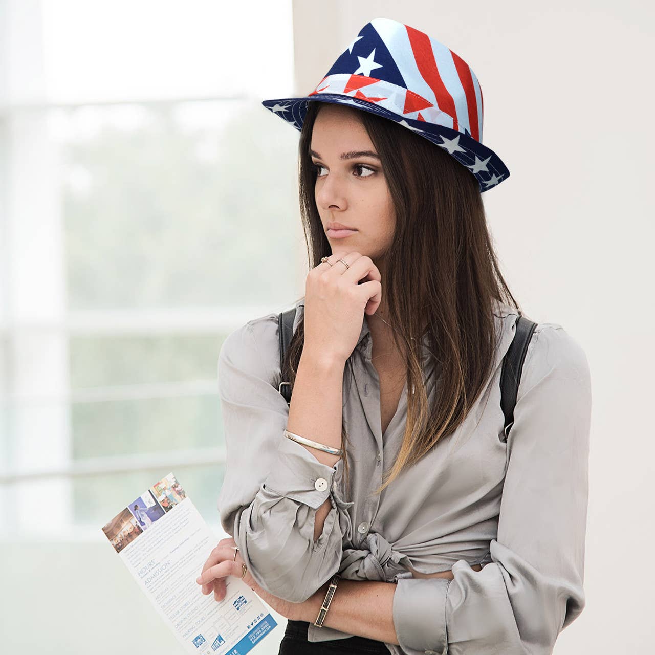 Unisex Stars & Stripes American Flag Fedora Hat
