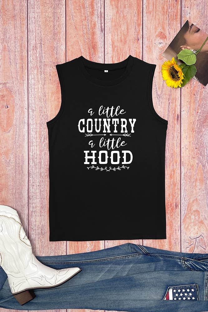 A Little Country A Little Hood Print Tank Top