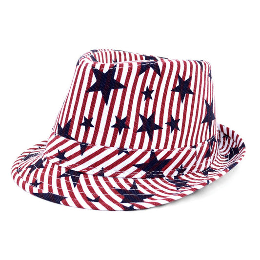 Unisex USA Stars & Stripes American Flag Fedora