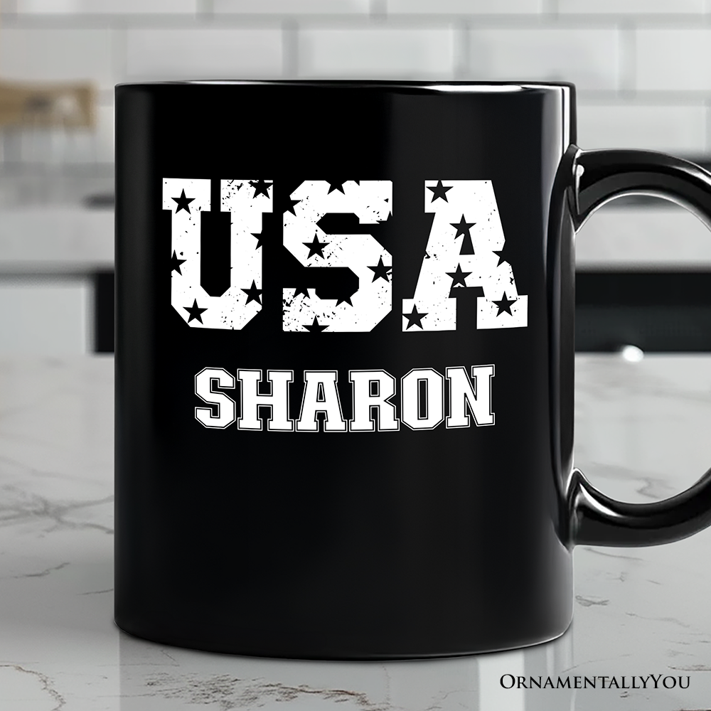 USA Block Letters Gift Mug