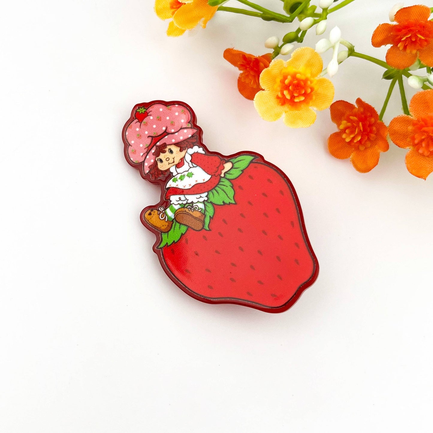 Cute Strawberry Girl Acrylic Hair Claw Clip
