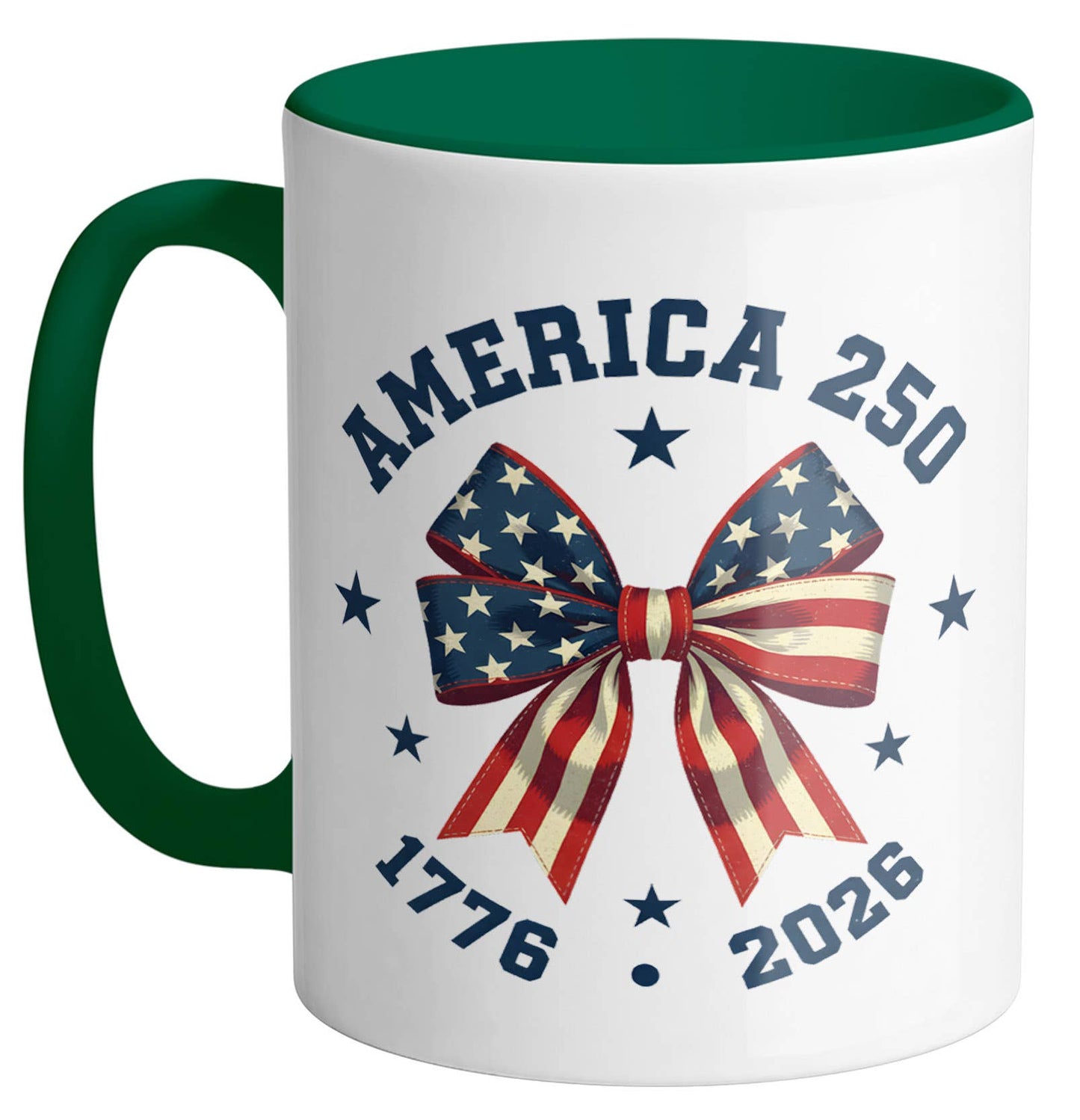 Patriotic Ribbon America 250 Ceramic Mug