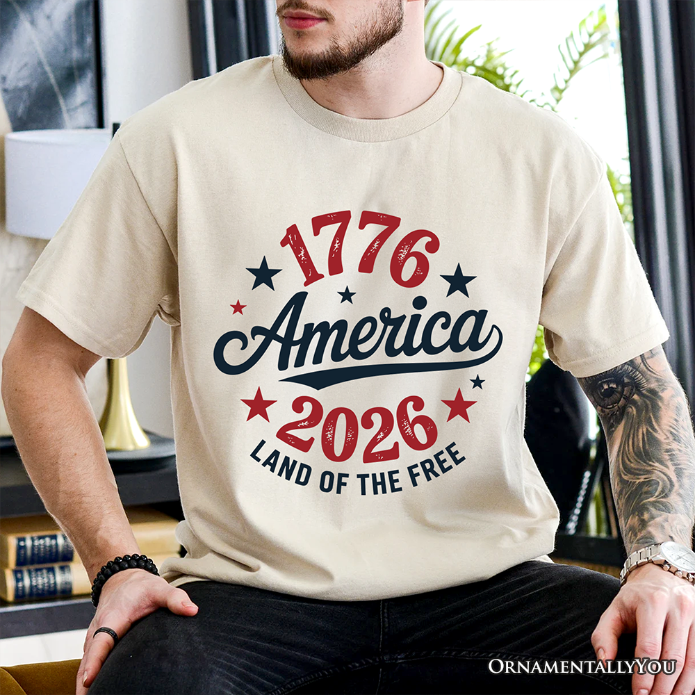 Patriotic America 1776-2026 Land of the Free T-Shirt