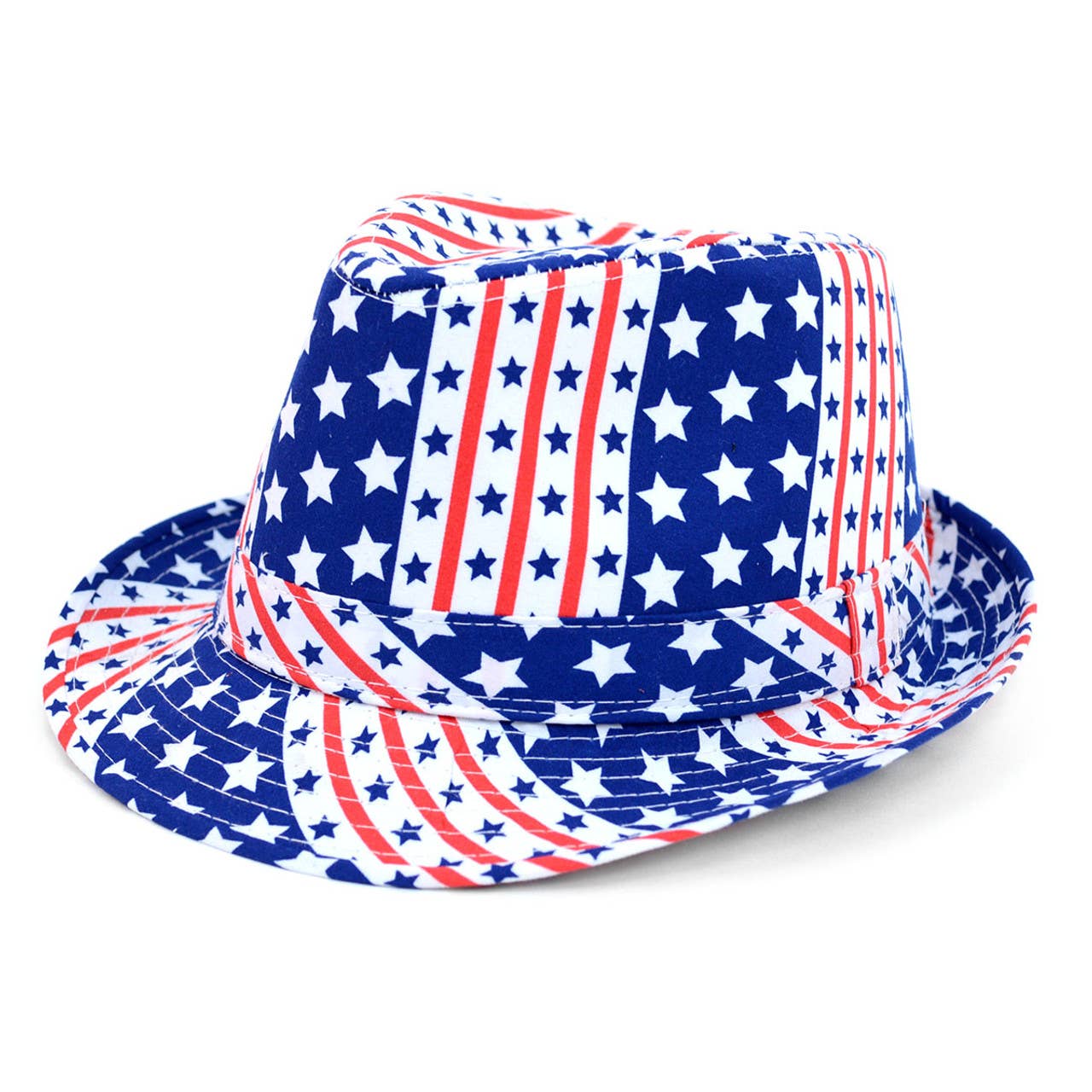 Unisex American Flag Trilby Fedora Hat