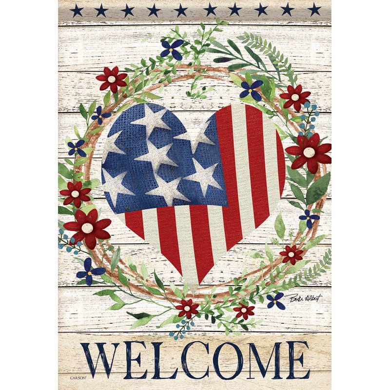 "Patriotic Heart" Dura Soft™ Garden Flag