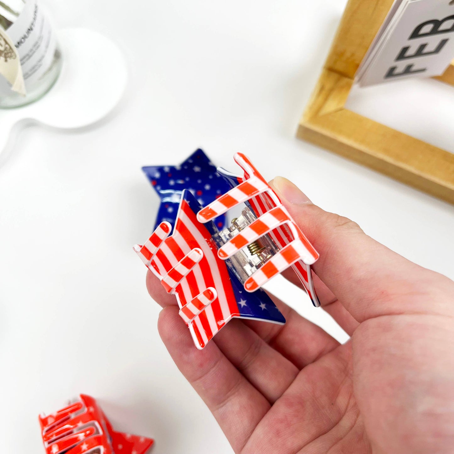 Independence Day American Patriotic Star Hair Clip
