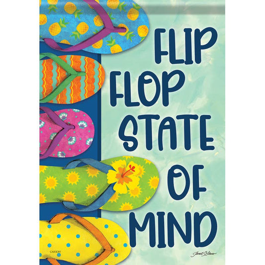"Flip Flop State Of Mind" Dura Soft™ Garden Flag