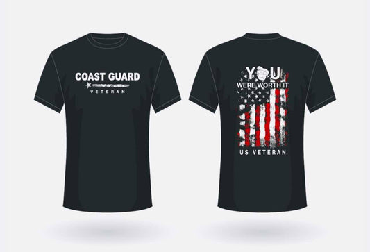 Coast Guard  “You Were Worth It” Veteran T-Shirt