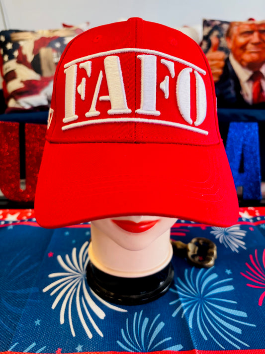 Red FAFO Hat – Bold Embroidered Statement Cap