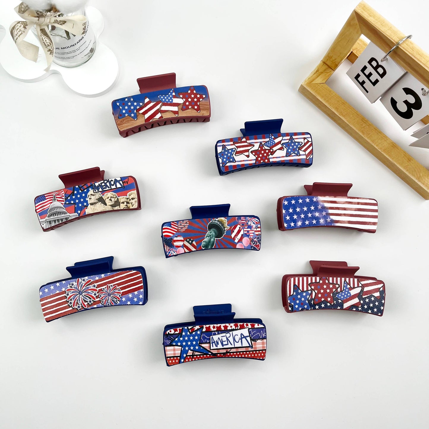4“ Independence Day Hair Clip