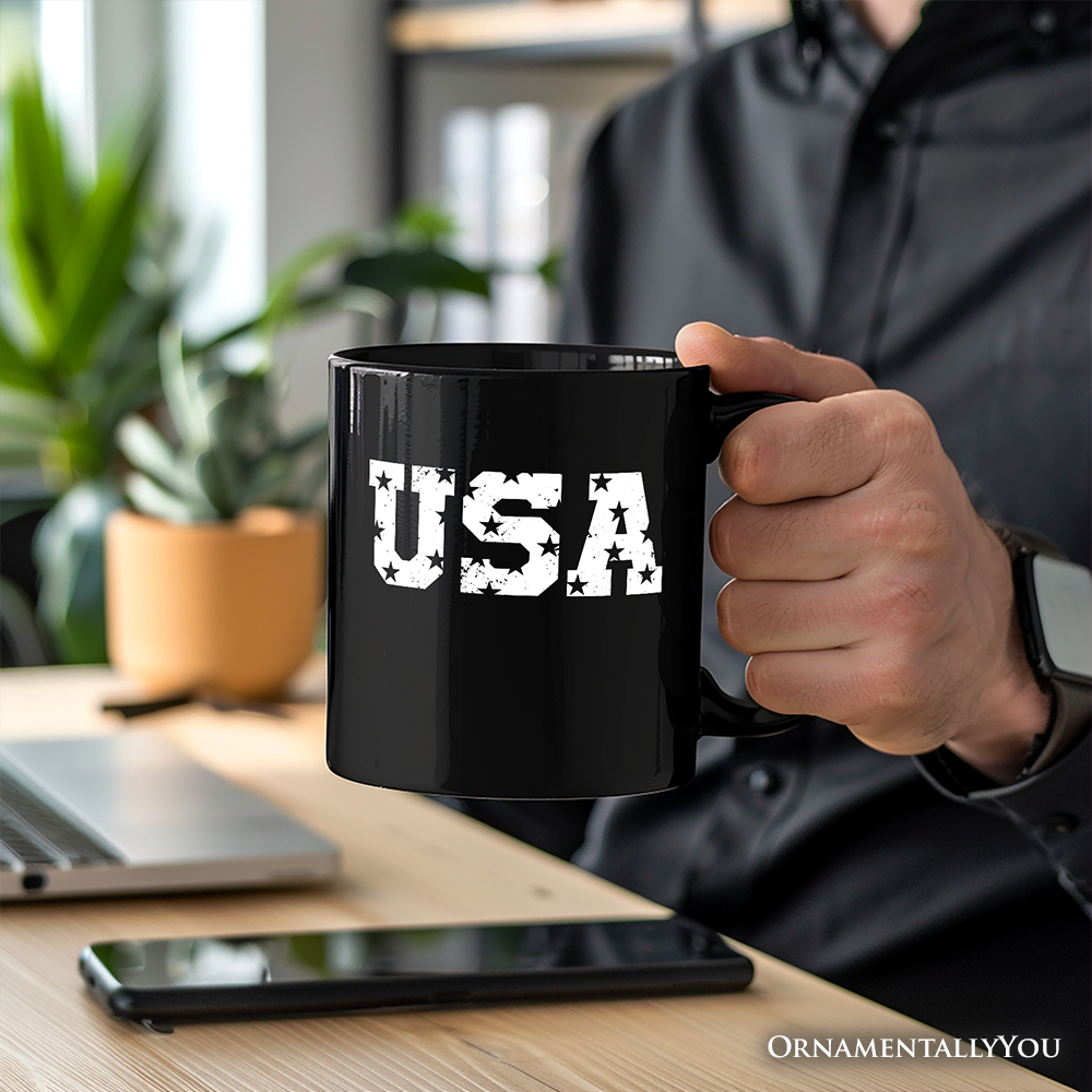 USA Block Letters Gift Mug