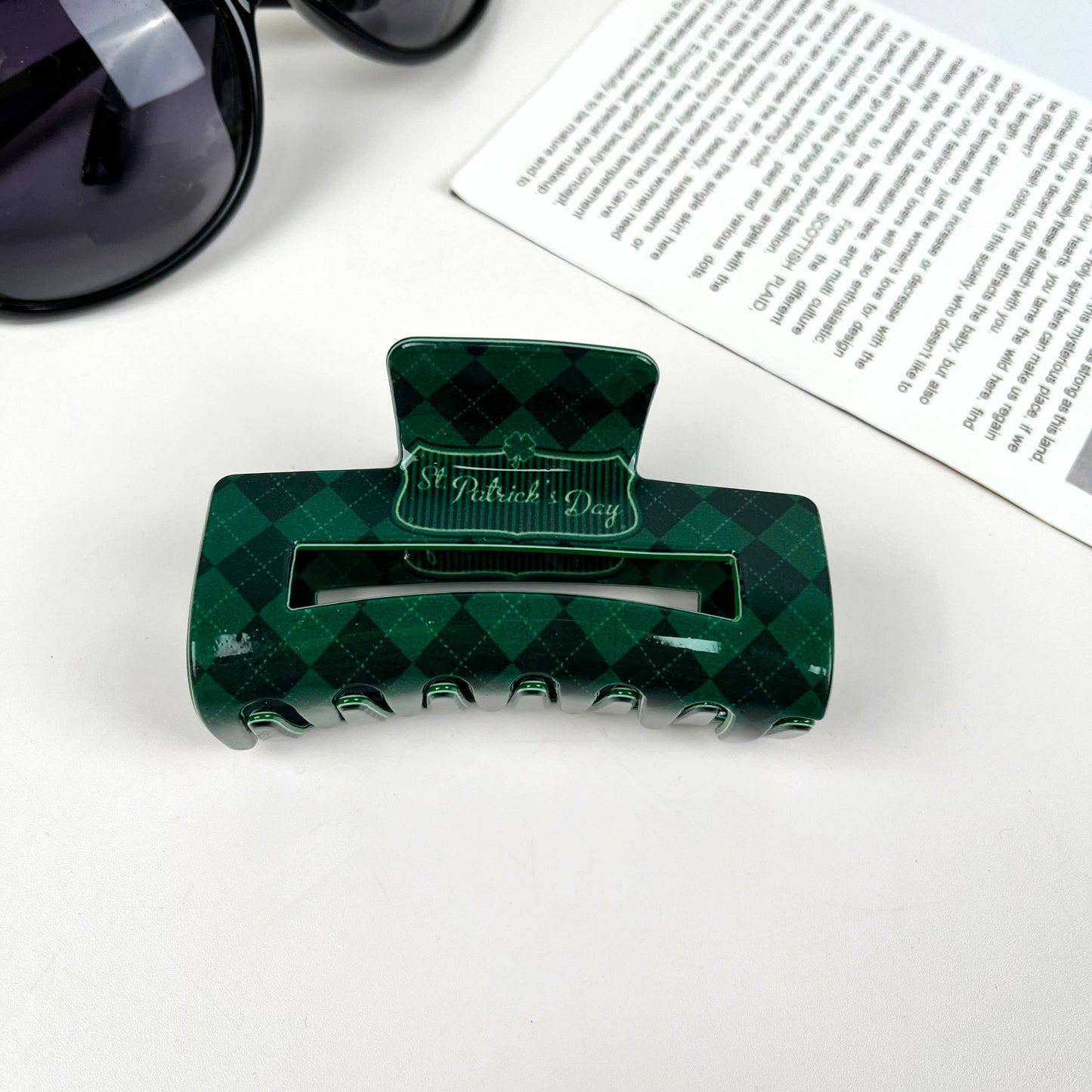 St. Patrick's Day shamrock hairpin
