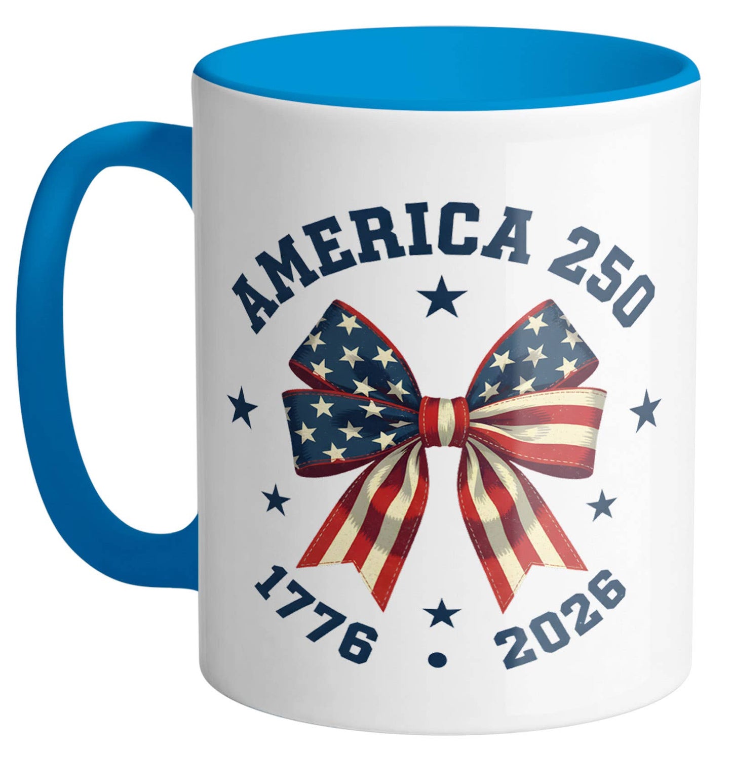 Patriotic Ribbon America 250 Ceramic Mug