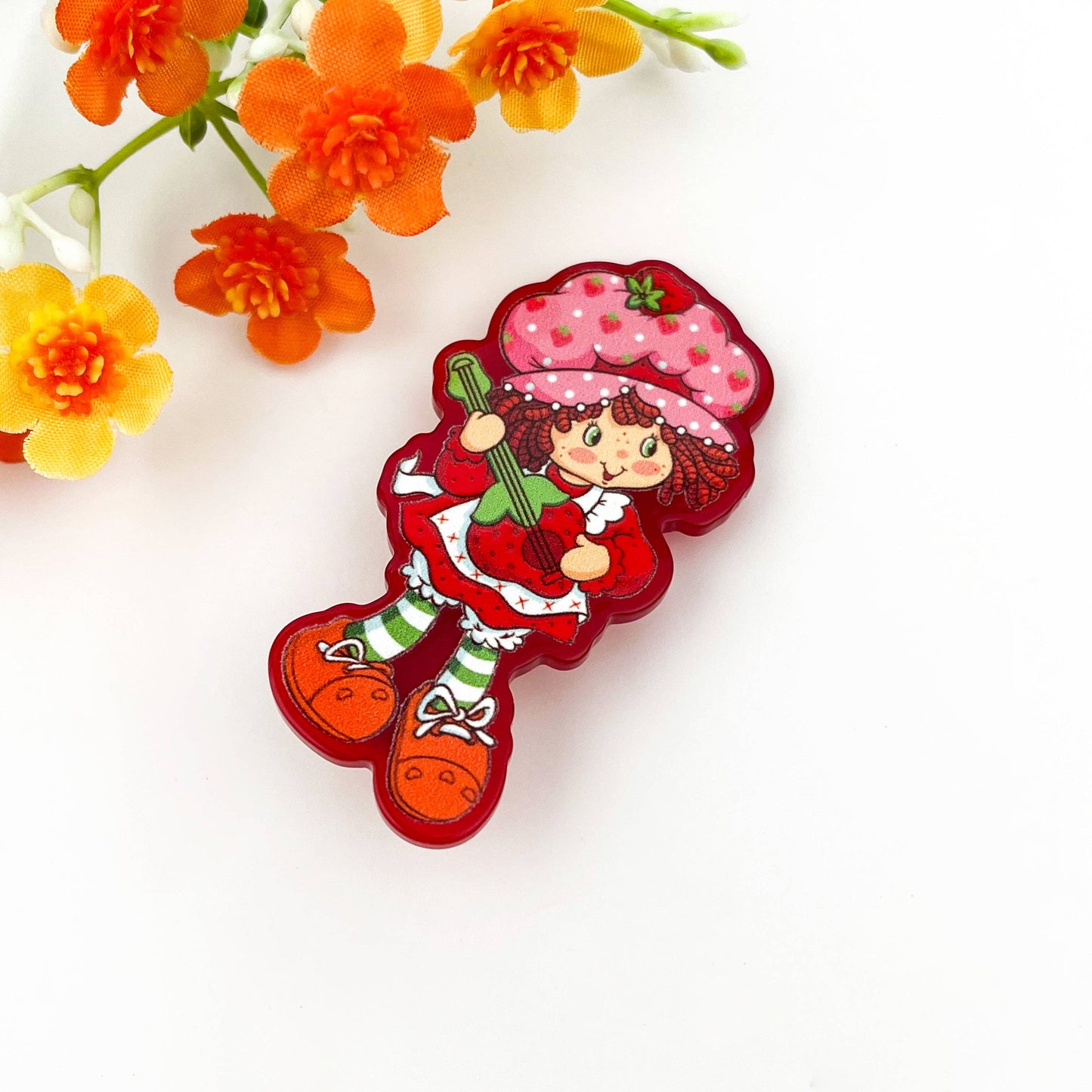 Cute Strawberry Girl Acrylic Hair Claw Clip