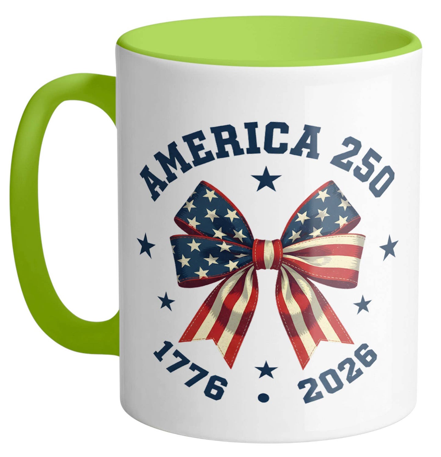 Patriotic Ribbon America 250 Ceramic Mug