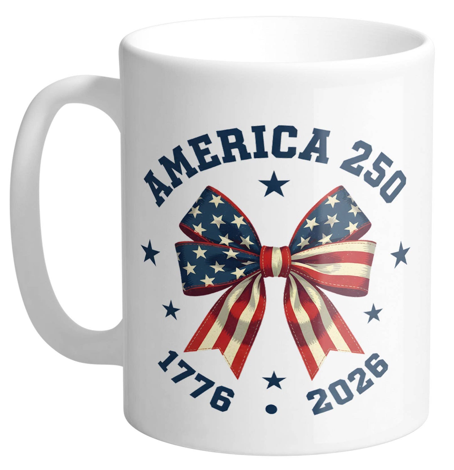 Patriotic Ribbon America 250 Ceramic Mug