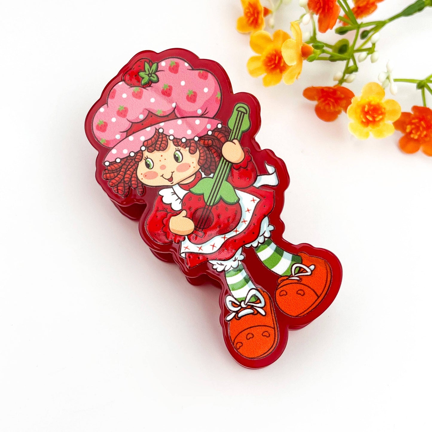 Cute Strawberry Girl Acrylic Hair Claw Clip