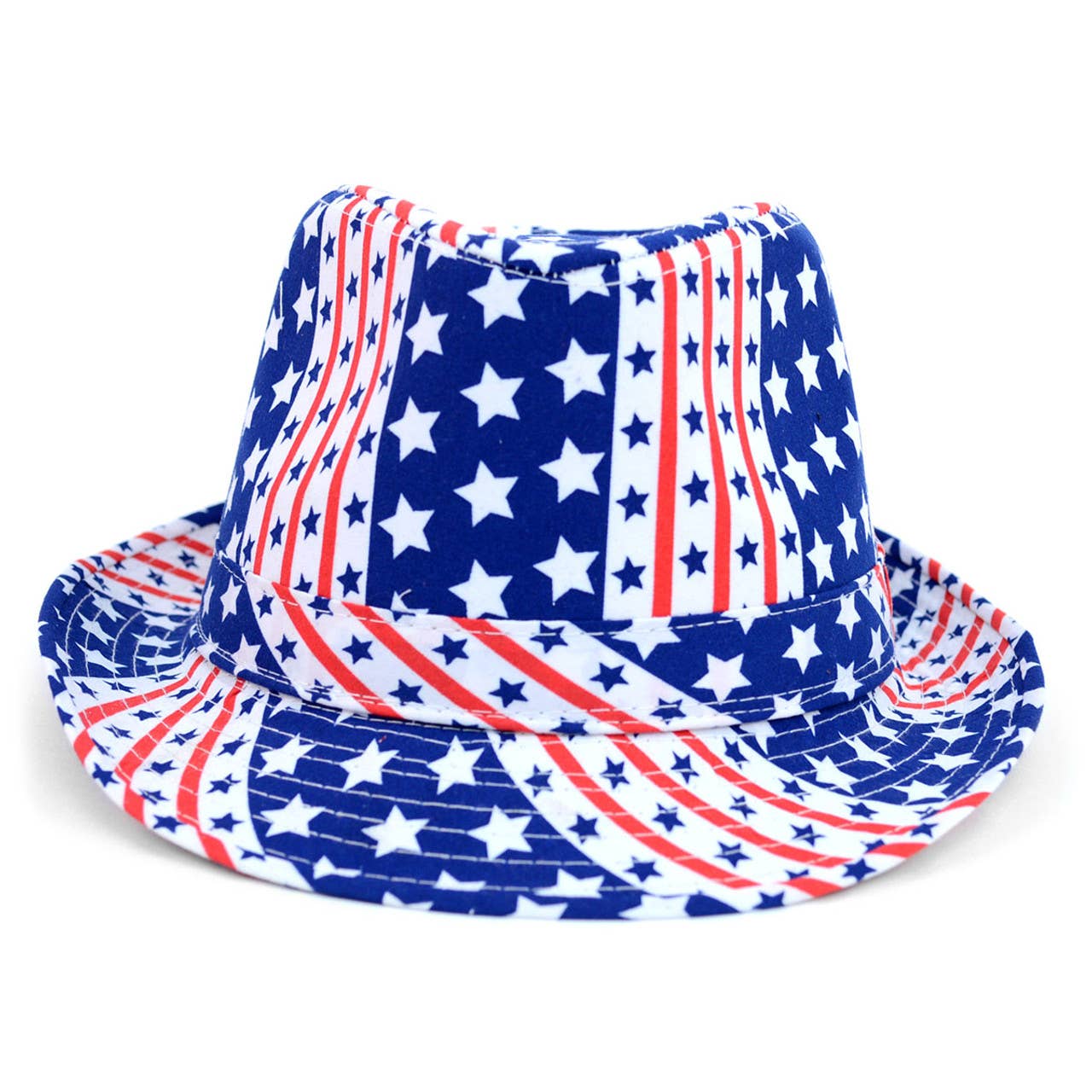 Unisex American Flag Trilby Fedora Hat